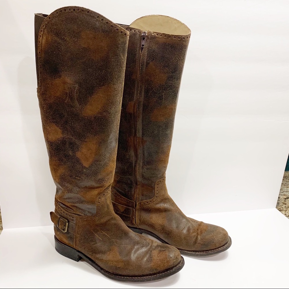 COPY - Sendra Distressed Tall Knee High Leather Boots